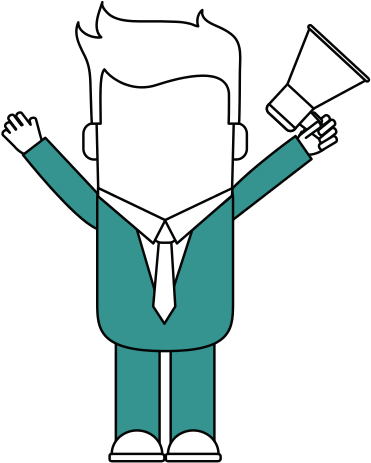 Man With Megaphone Vector Illustration - Illustration (550x550)