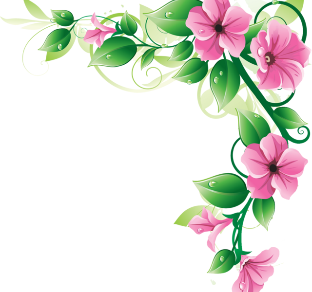 Download Cute Pink Rose Border Clip Art Free - Download Cute Pink Rose Border Clip Art Free (640x600)