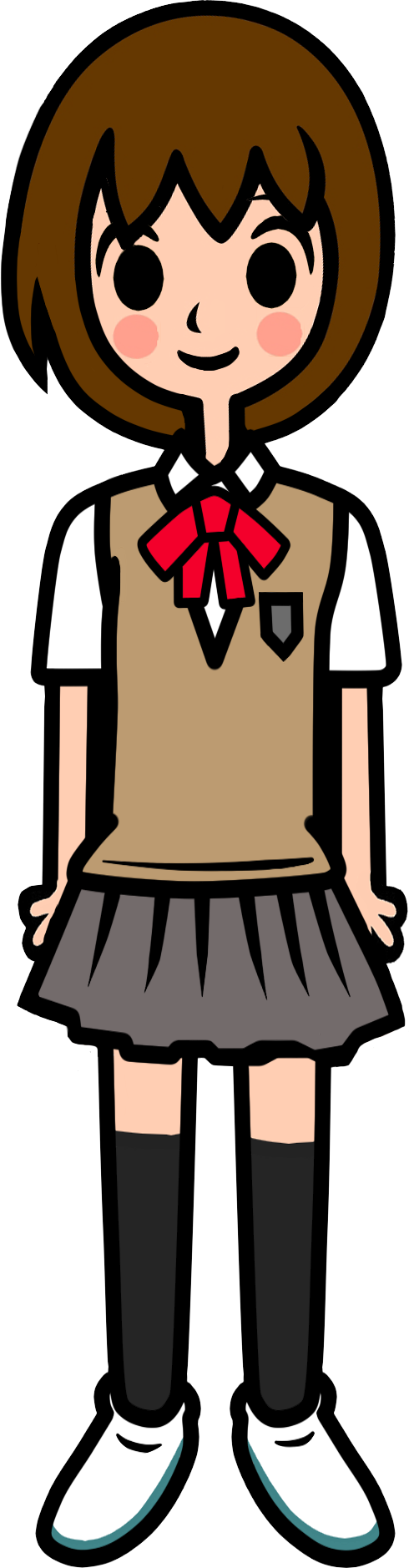 Pajama Girl School - Rhythm Heaven Pajama Girl (490x1878)