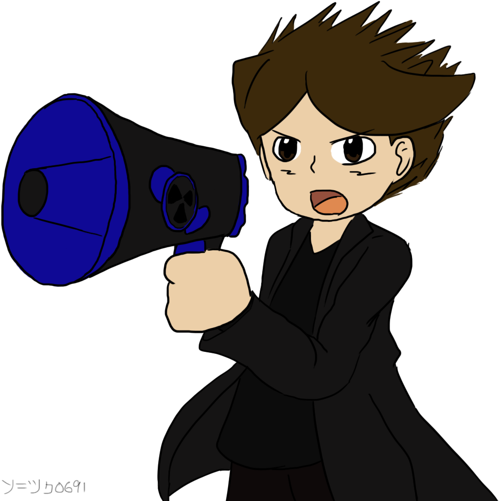 My Megaphone Looks A Little Weird ^^ - Cartoon (1029x1024)