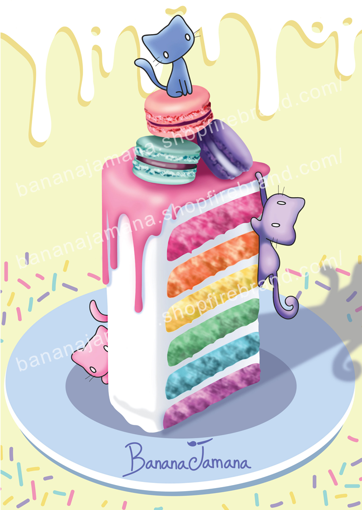 'rainbow Cake' Poster - Cake Poster (1000x1000)