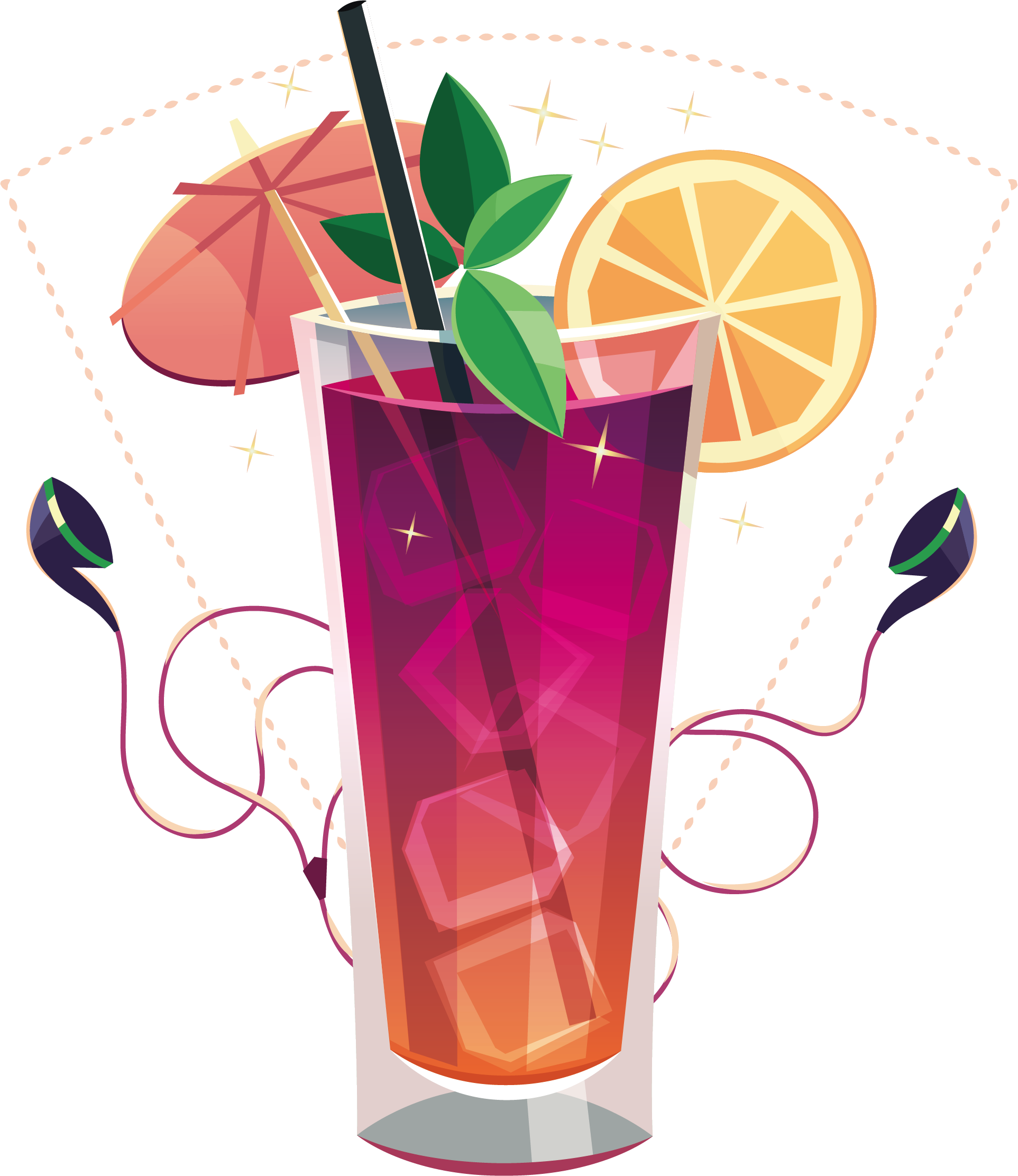 Cocktail Juice Drink - Cartoon Drinks Png (1925x2224)