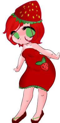 Strawberry Ice Cream Girl Adopt Auction By Aa-rune - Illustration (300x400)