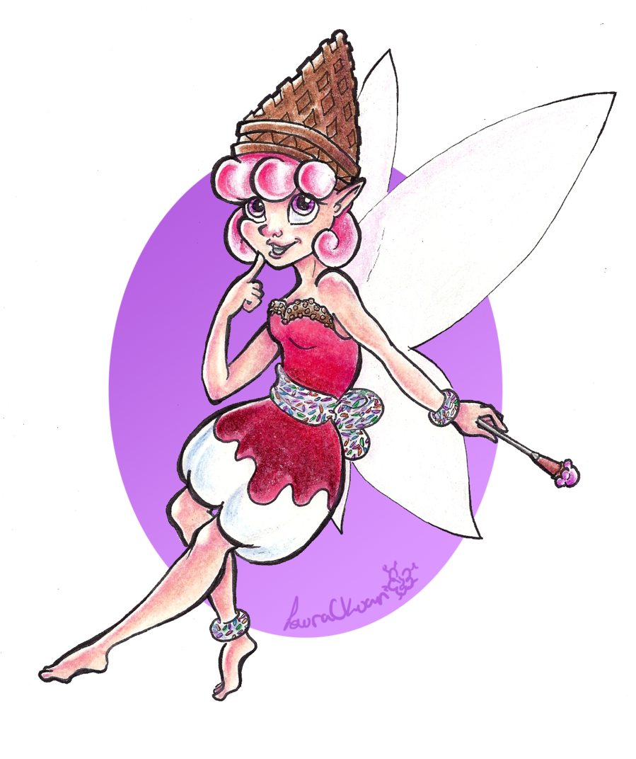 Ice Cream Fairy By Fluffyfuzzball Ice Cream Fairy By - Cartoon (900x1097)