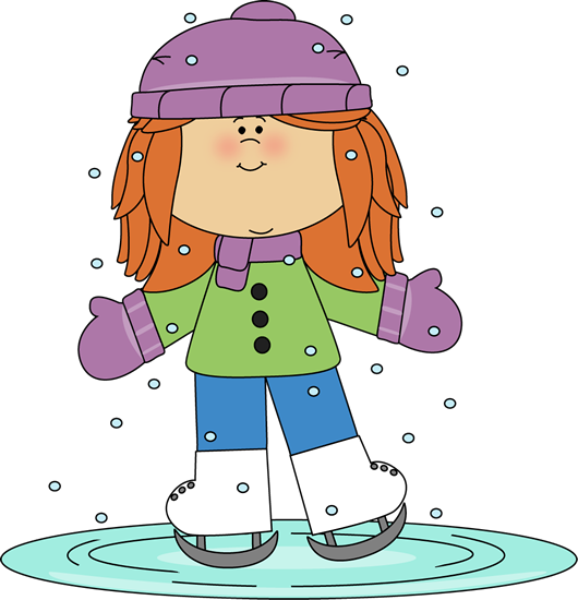 Girl Ice Skating Clip Art - Ice Skating Clip Art (530x550)