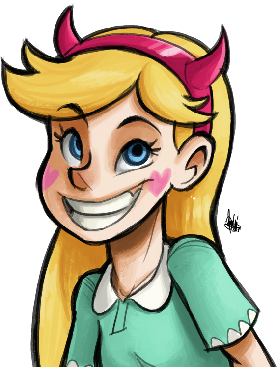 Dylean 328 27 Star Butterfly By Theartrix - Cartoon (595x750)