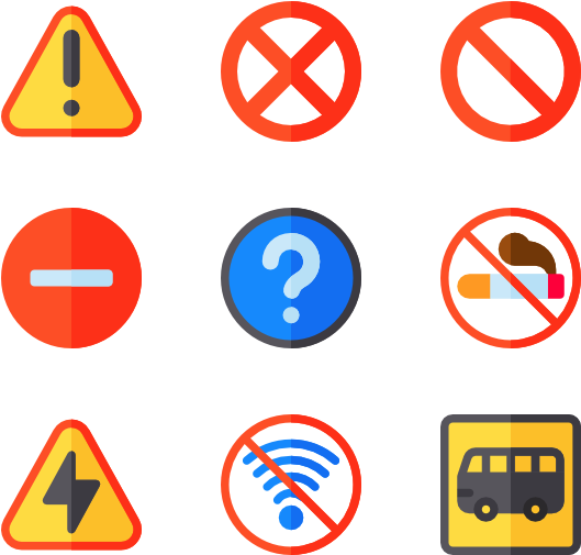 Signal And Prohibitions - Traffic Signs Icon (600x564)