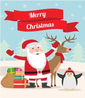 Birthday Landscape Poster Birthday Landscape Poster - Symbols Of Christmas Card (284x426)