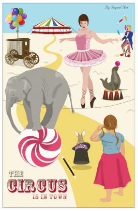 'the Circus' Poster 11”x17” **original Art Print** - Illustration (480x480)