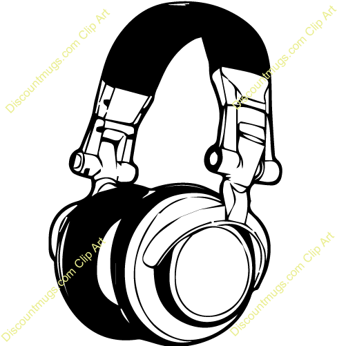 Headphones Wall Decal Sticker Music Wallpaper - Dj Headset Art (500x500)