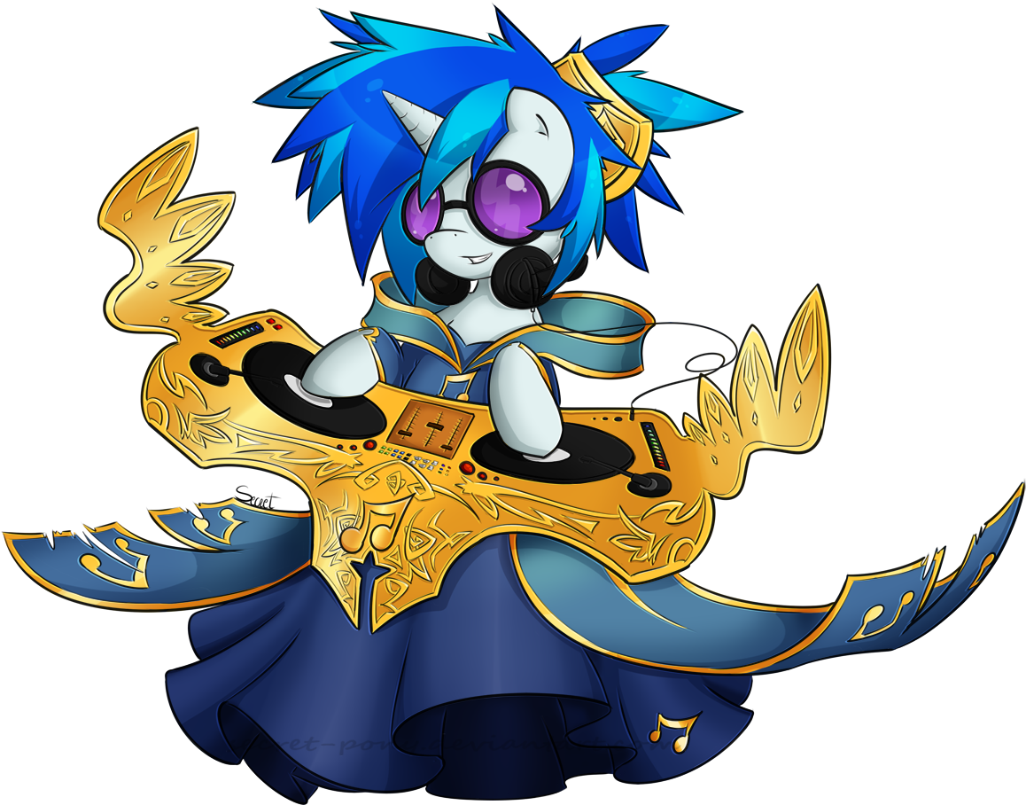 Animals Music On Headphones And Vinyls Players - My Little Pony Sona (1200x947)