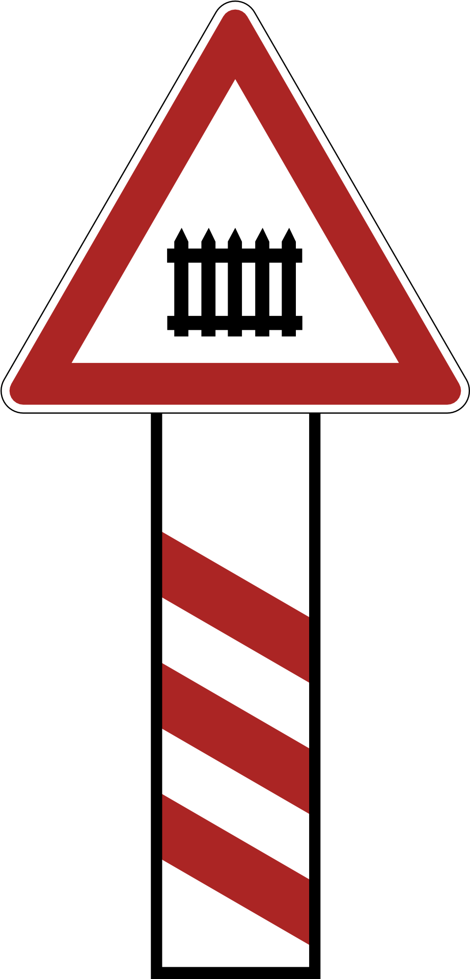 Germany Level Crossing Warning Sign Traffic Sign Road - Germany Level Crossing Warning Sign Traffic Sign Road (960x1920)