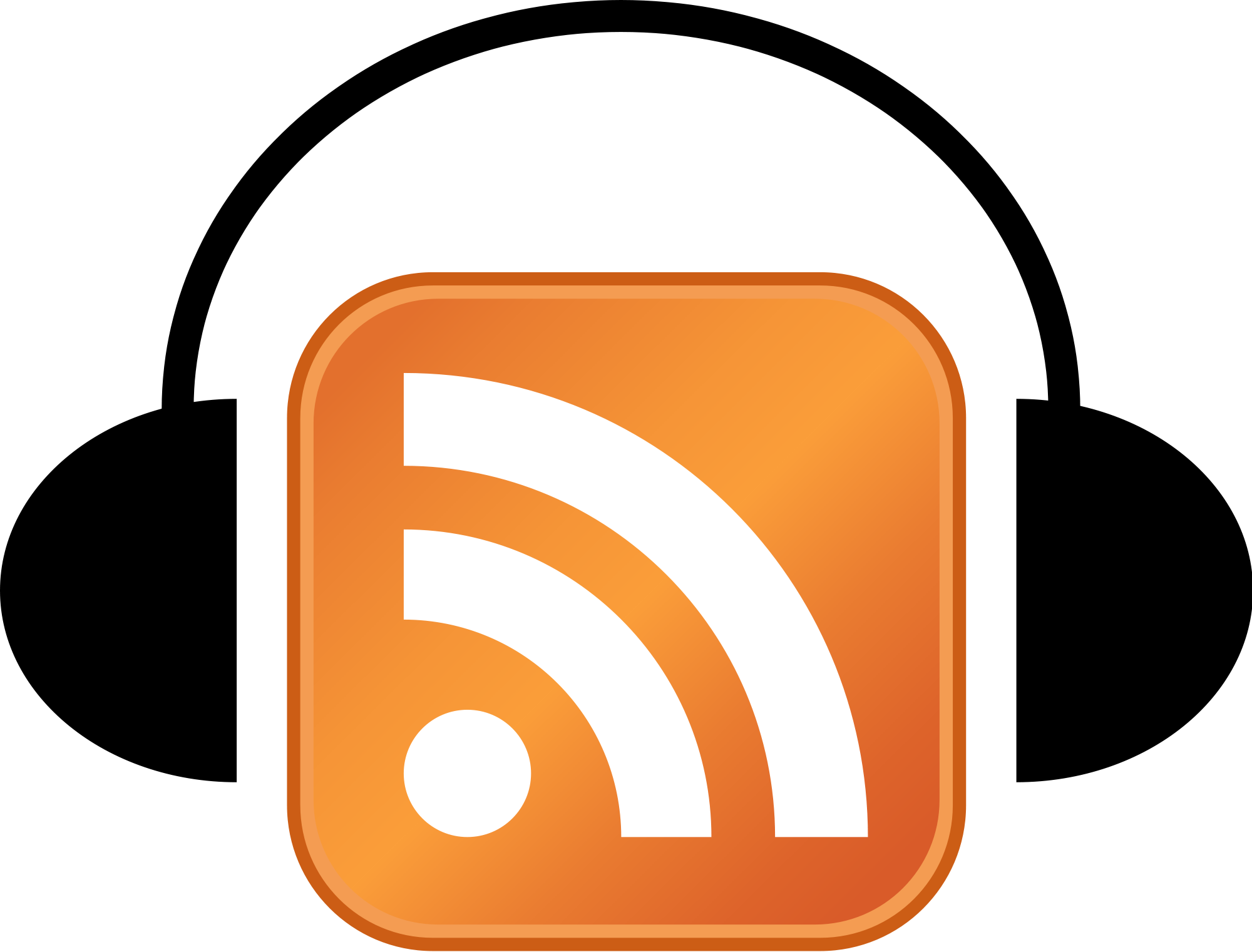 Headphones Svg - Rss Feed Icon (2000x1521)