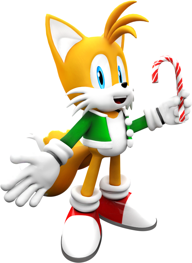 Cute Cartoon Candy Wallpaper - Miles Tails Prower Christmas (750x1200)
