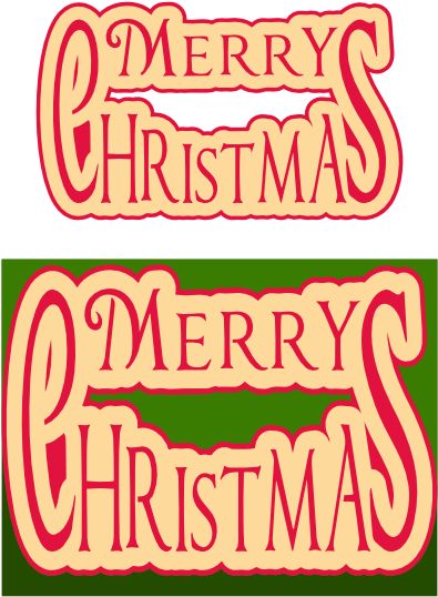 February Images Clip Art - Merry Christmas Title (500x623)
