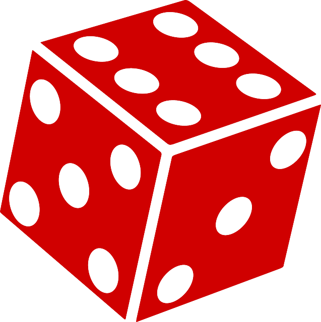 Gambling Dice, Cube, Die, Game, Gamer, Chance, Luck, - Red Dice Clip Art (637x640)