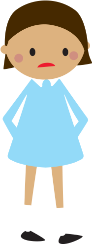 The Adult Will Try To Help - Worried Girl Clipart Png (274x599)