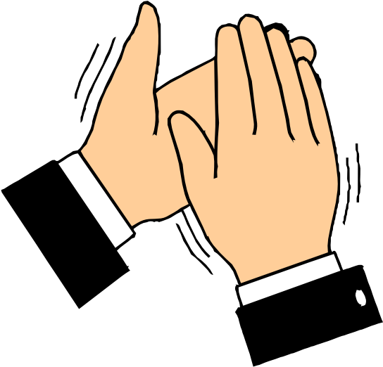Clapping Hands Clip Art - Clip Art Of Hands Clapping (570x597)