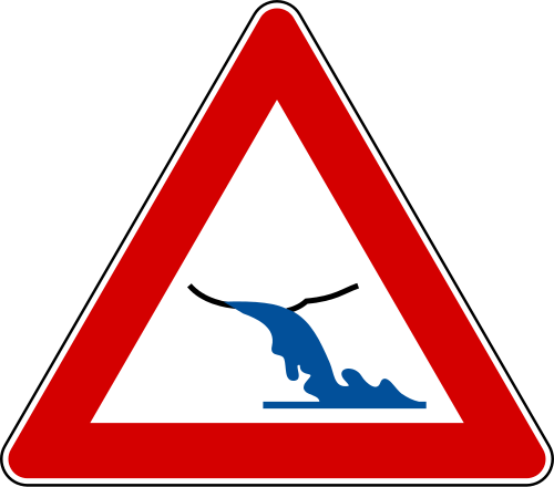 This Image Rendered As Png In Other Widths - Segnale Stradale Vento (500x440)