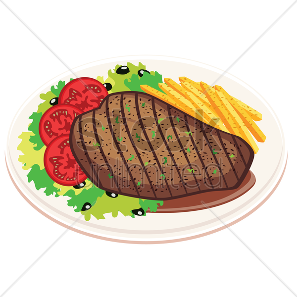 Steak And Fries Clipart - Steak And Fries Clipart (600x600)
