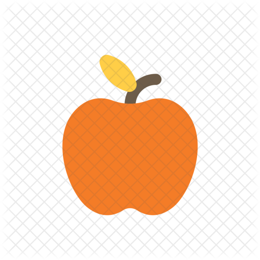 Autumn, Flat, Apple, Fruit, Fresh, Fall Icon - Apple (512x512)
