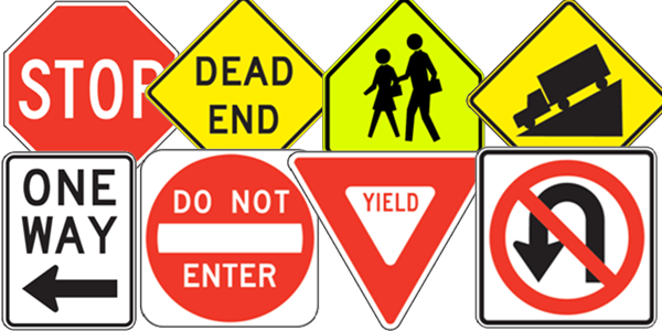 Traffic Signs - Traffic Mandatory Signs India Hd (600x300)