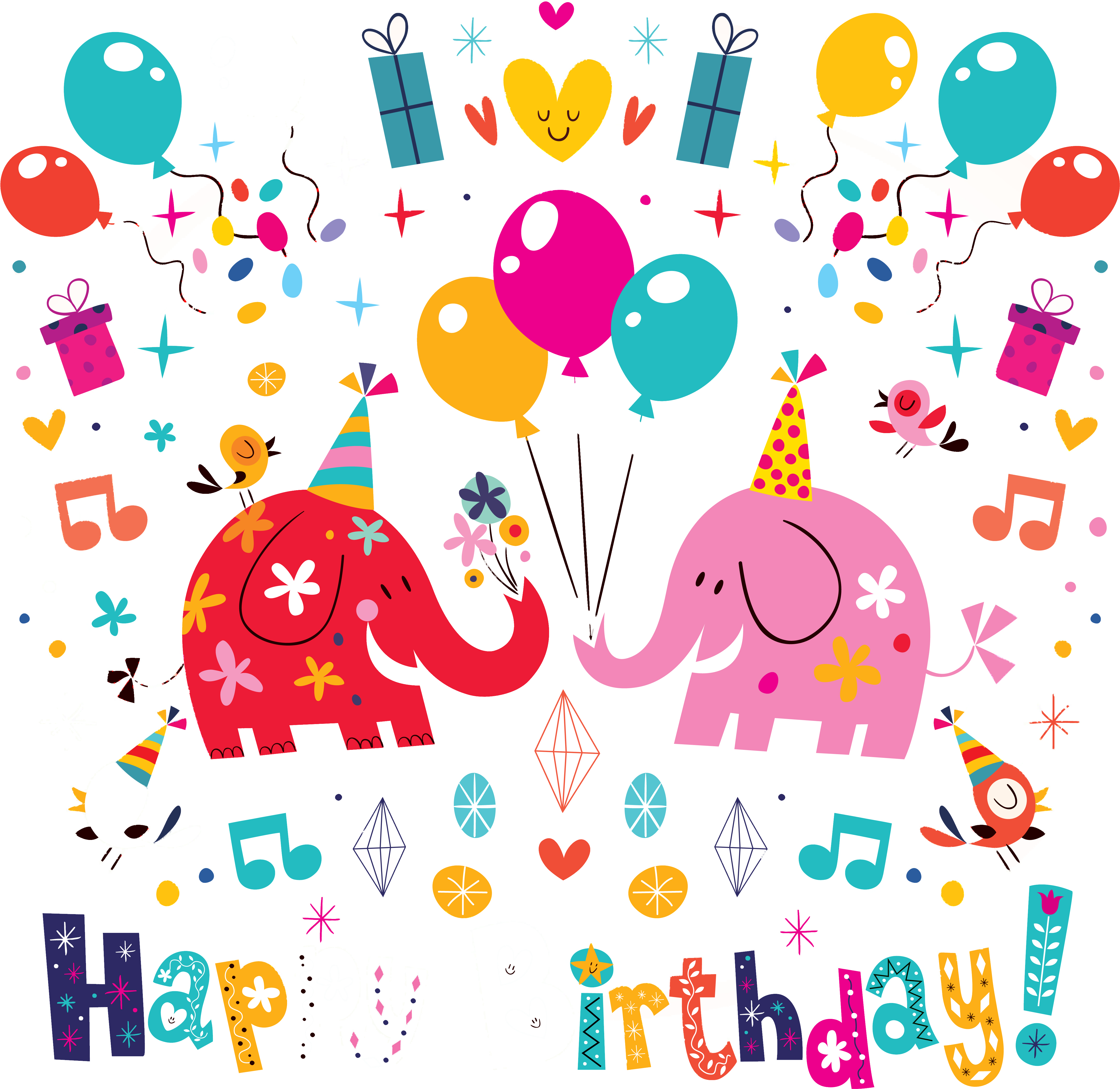 Anniversary Birthday Illustration - Feliz Cumpleaños En Portugues (5000x5000)