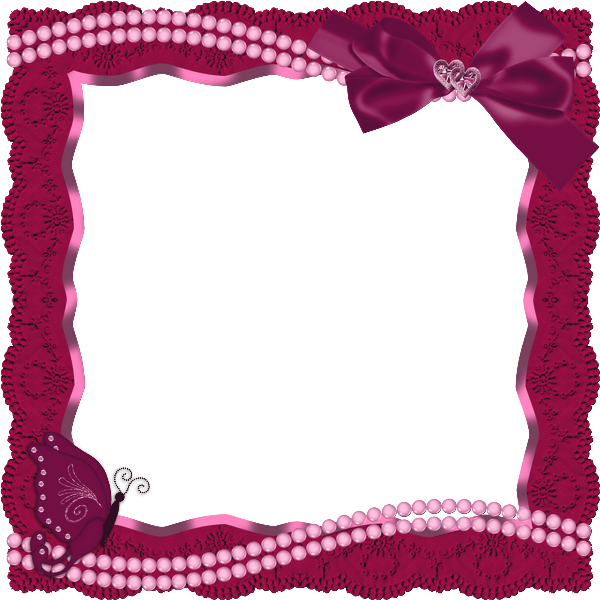 Red Transparent Frame With Butterfly Ribbon And Pearls - Authentic... Michael Kors Purple Leather Croc Bag Excellent (600x600)