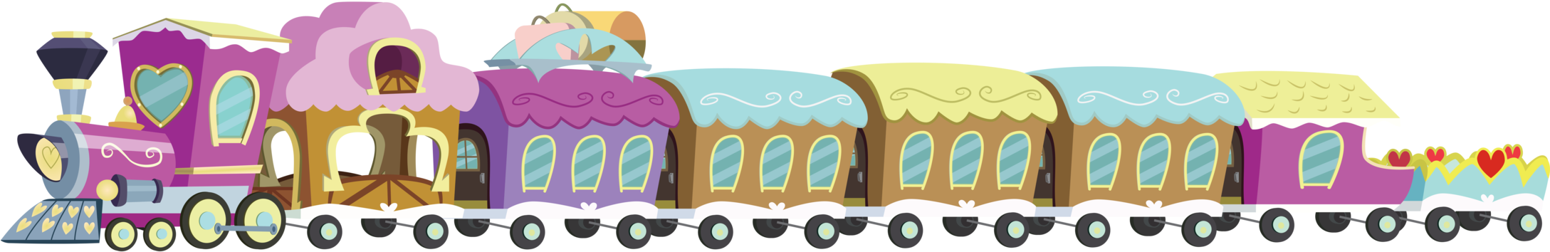 Train By Alien13029 - My Little Pony Train Png (2176x367)