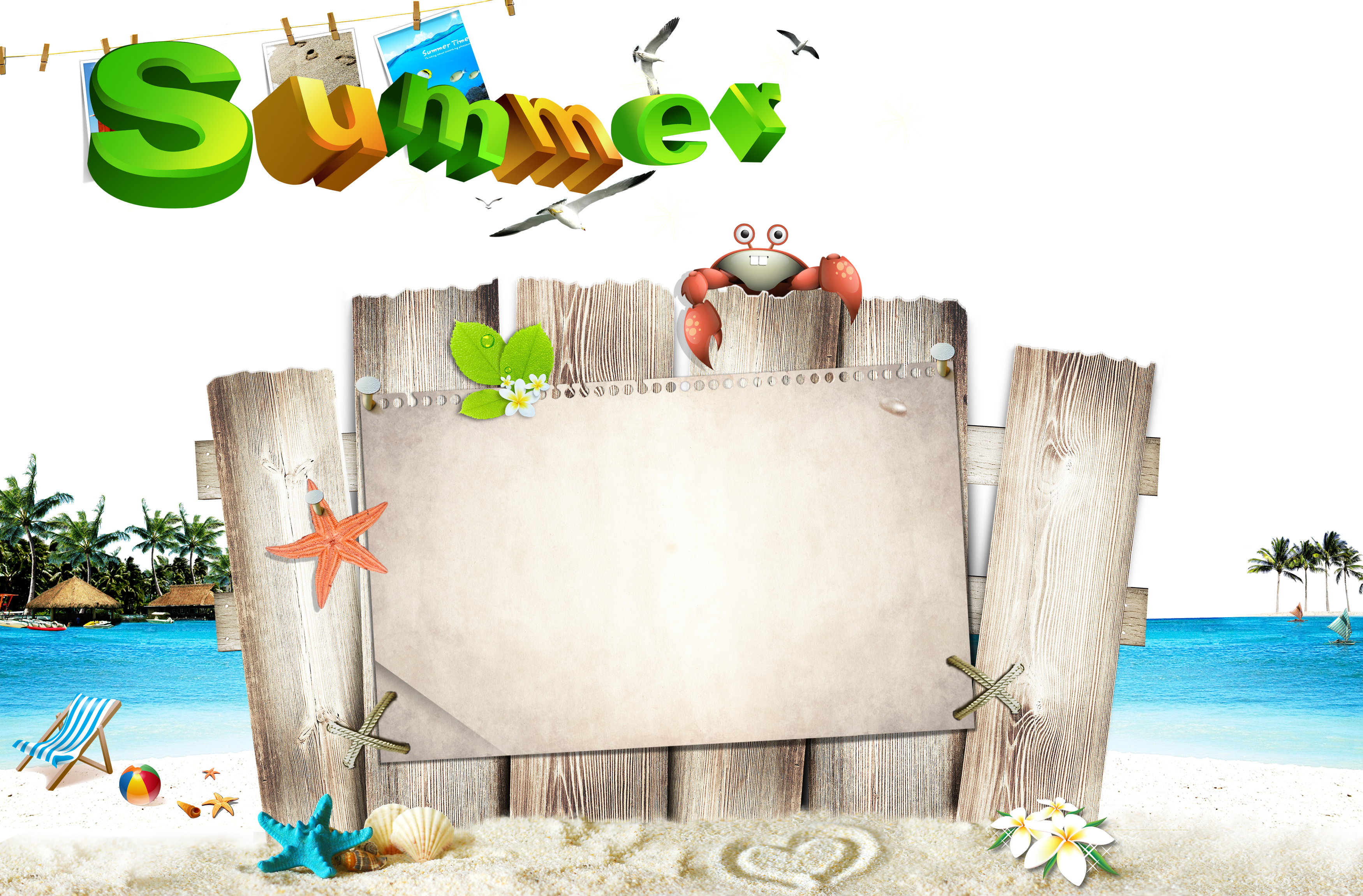 110-719 Poster Adobe Illustrator - Summer Poster Background (3500x2300)