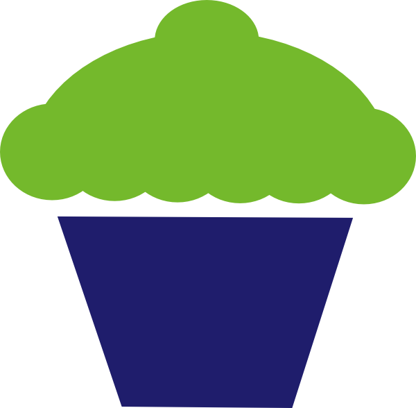 Blue And Green Cupcake (600x588)