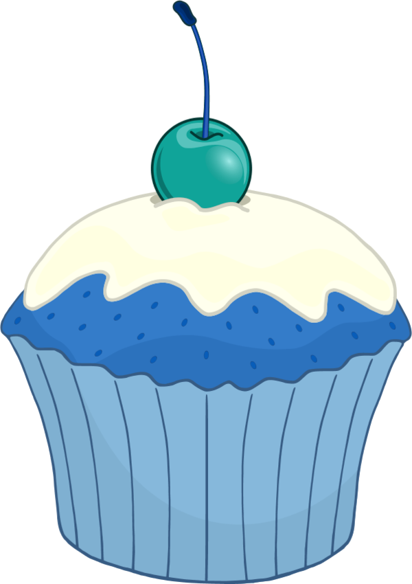 Muffin Cake Vector Clip Art Cliparts Co - Cartoon Cupcake With Cherry On Top (600x850)
