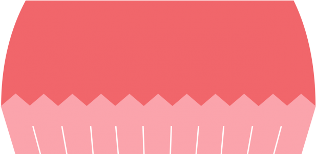 Pink Grapefruit Cupcake Clipart - Illustration (660x300)