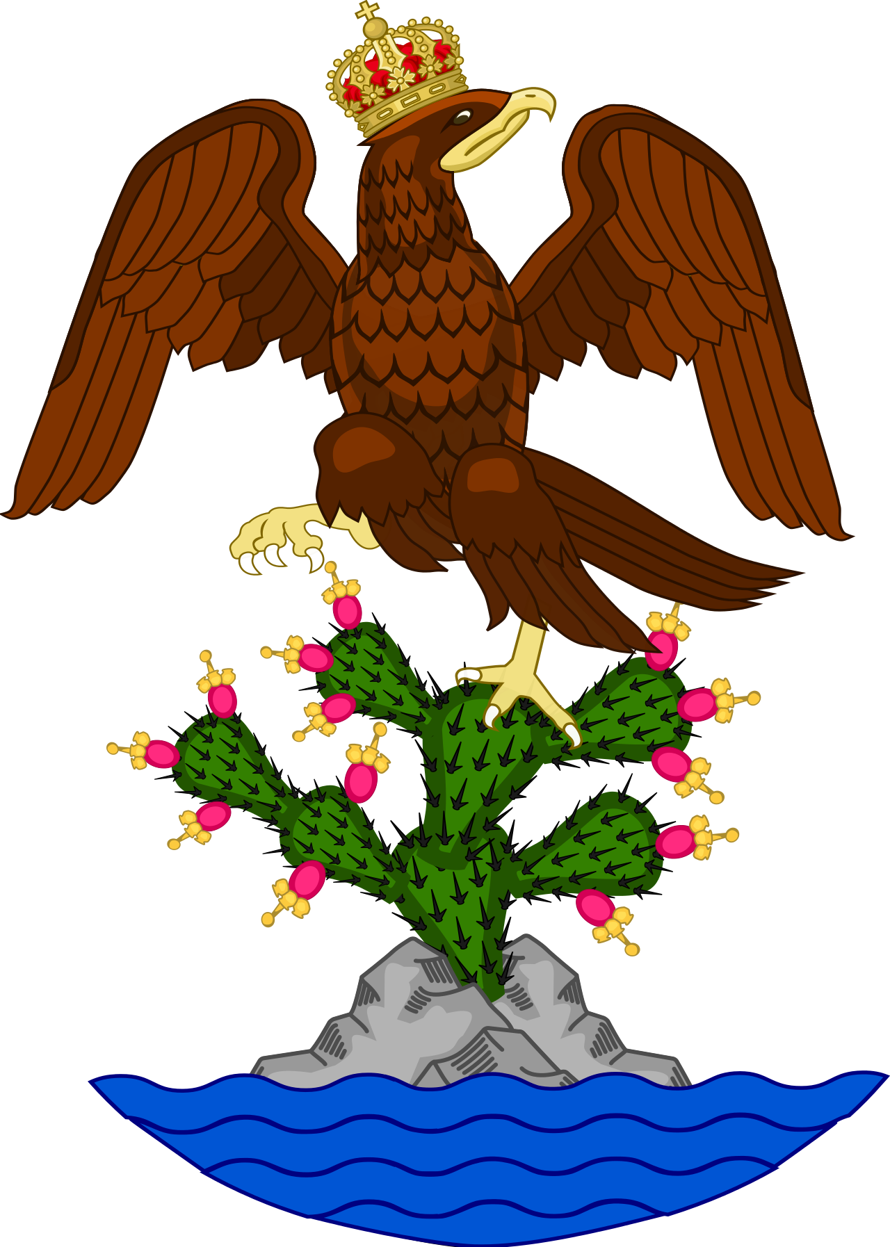 El Escudo De Armas Del Primer Imperio Mexicano Durante - Flag: First Mexican Empire (1280x1794)