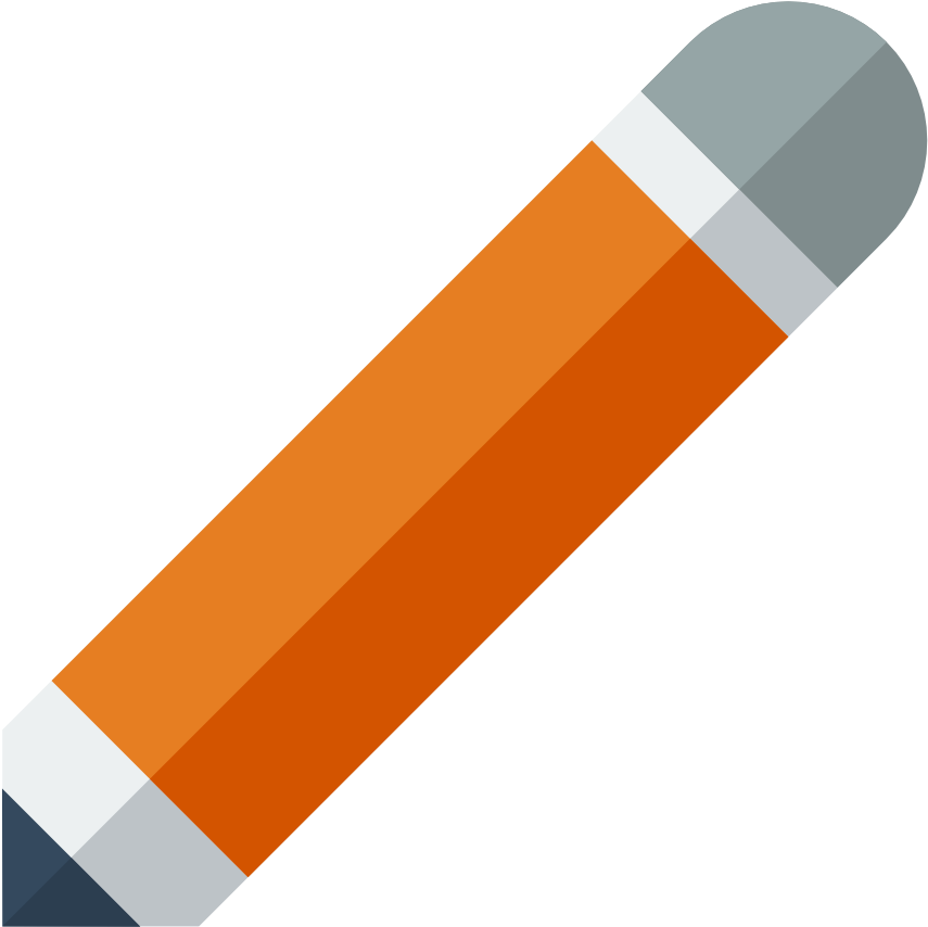 Pencil Icon, Modern Minimal Flat Design Style, Vector - Pencil Icon (1024x1024)