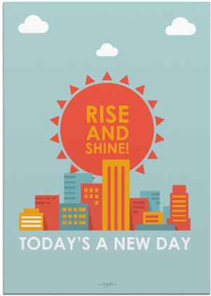 Doodle's Rise And Shine Poster - Design Sampul Duit Raya (350x435)