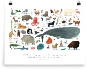 'the Animals' Art Poster - Here We Are Notes For Living On Planet Earth (350x350)