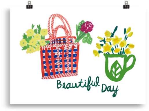 Beautiful Day Poster - Storage Basket (600x600)