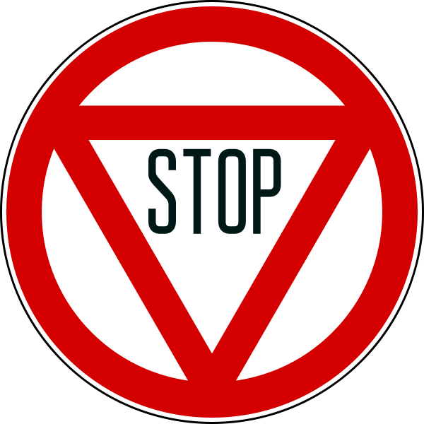 Italian Traffic Signs - Vecchio Segnale Di Stop (600x600)