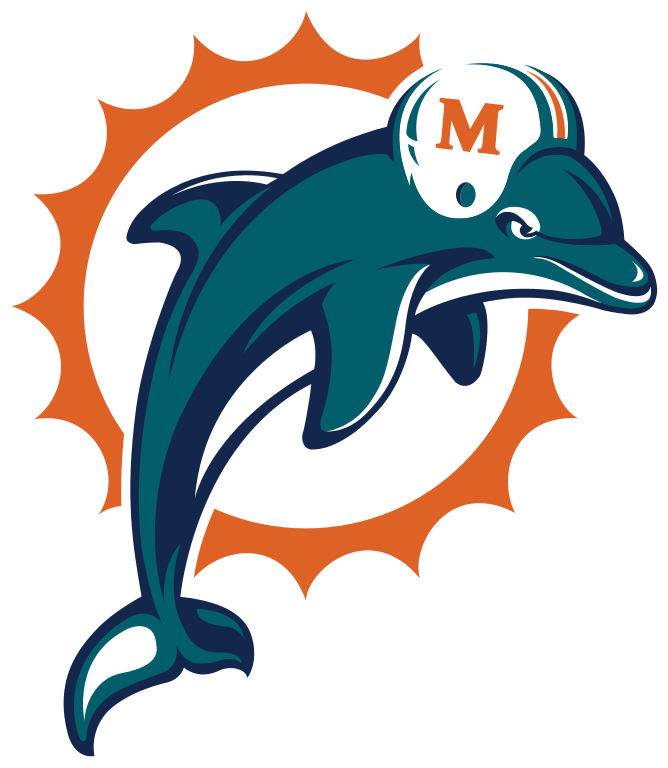 Miami Dolphins Logo - Miami Dolphins Old Logo (668x768)
