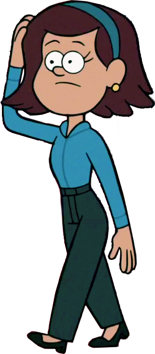 Woman In Blue Appearance - Gravity Falls Female Characters (321x730)