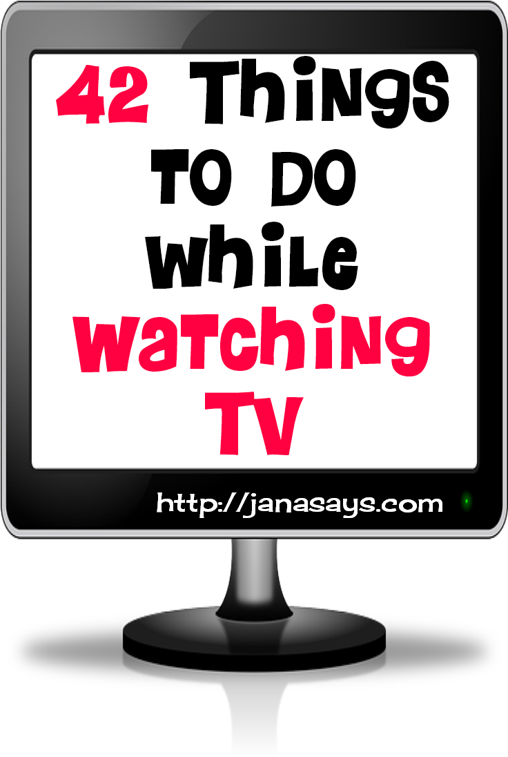 The Other Day, While Looking Through Pinterest, I Saw - Things To Do While Watching Tv (735x1102)