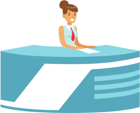 Woman News Presenter In Broadcasting Studio - Producción De Television Dibujos (550x550)