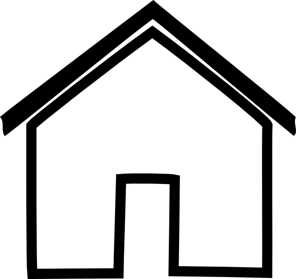 Home Clipart Black And White (600x564)
