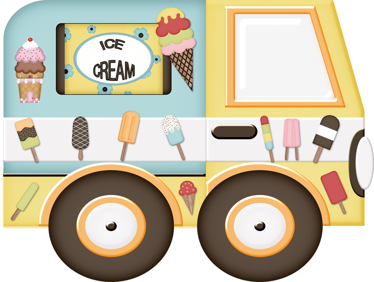 Arana Альбом «scrap Kits / Scrap Kits 5 / Sk Ding Ding - Ice Cream Truck Clipart (1280x967)