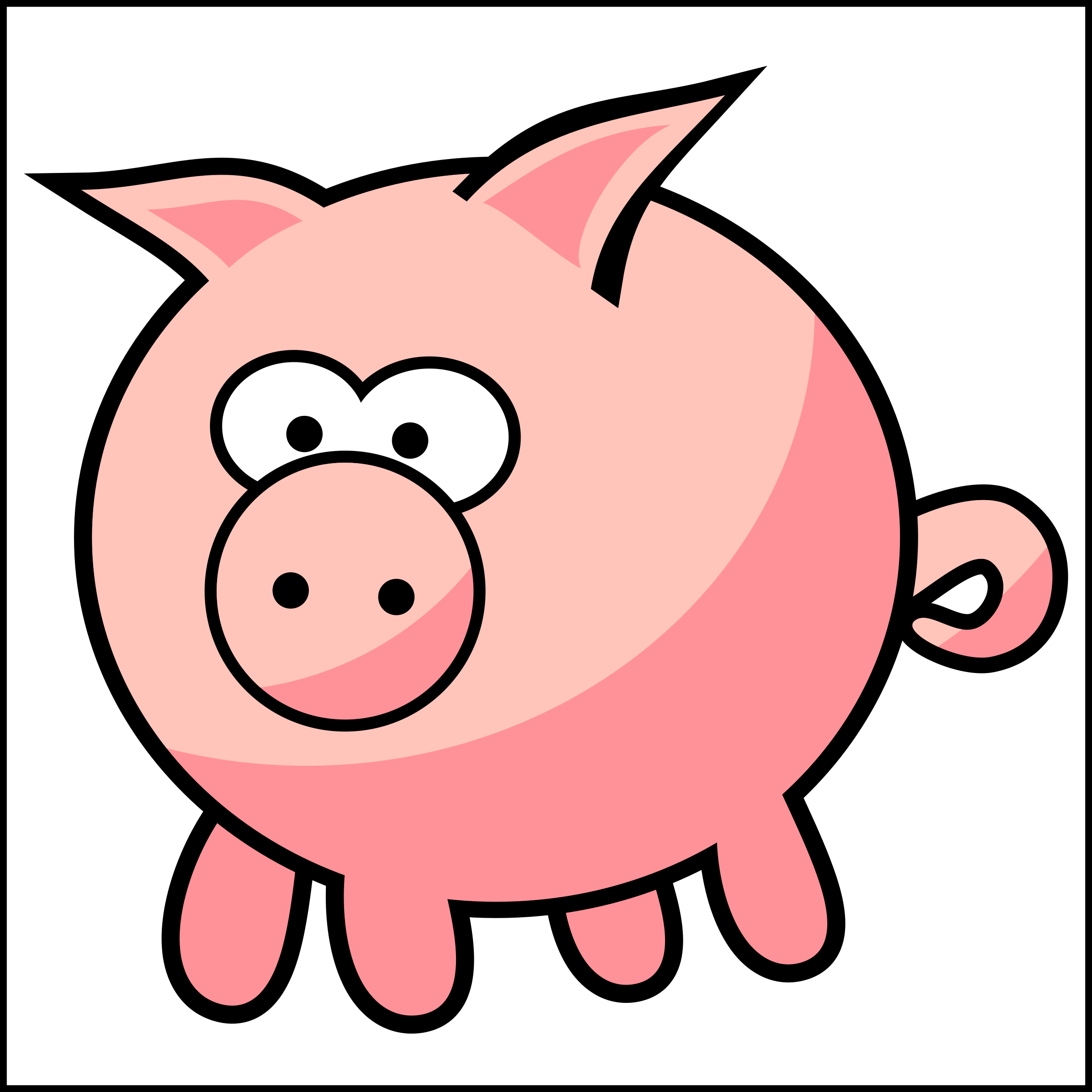 Best Cute Pig Clipart On Clipartmag For Eating Icecream - Pig Cartoon Png (2450x2450)