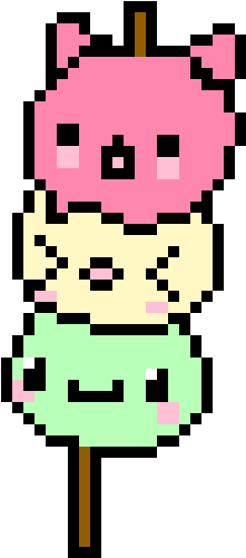 Cute Ice Cream - Cute Ice Cream Pixel Art (340x600)