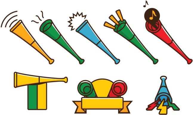 Vuvuzela Trumpet Vector - Bubusela Vector (700x490)