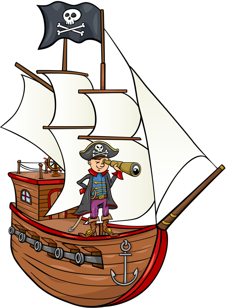 Bateau - Page - Pirate Ship Cartoon (751x1024)