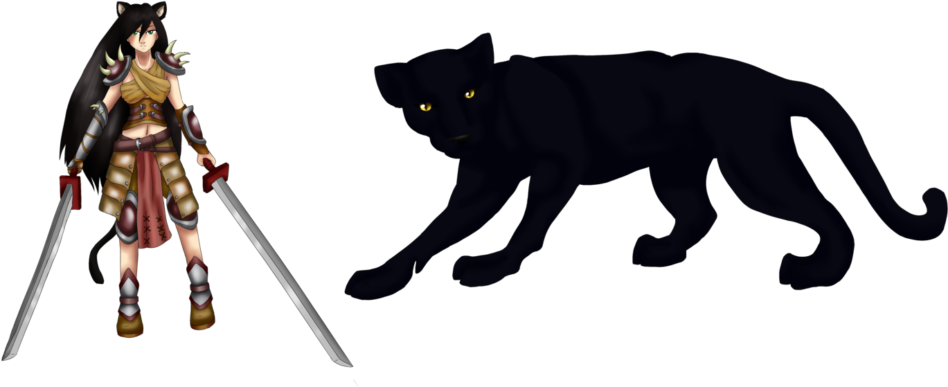 Panther Girl/reff Type [pc] By Popolis - Jaguar (1412x565)